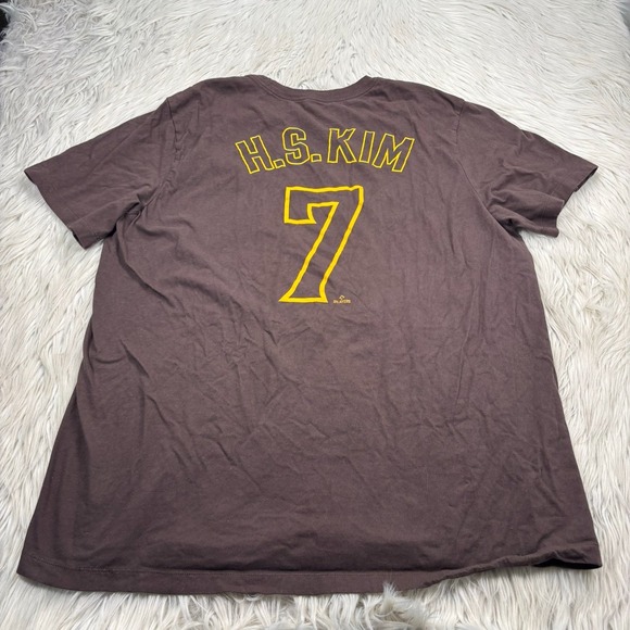 Nike Men's XL Brown San Diego Padres H.S. Kim Tee Shirt MLB Baseball - Picture 4 of 5